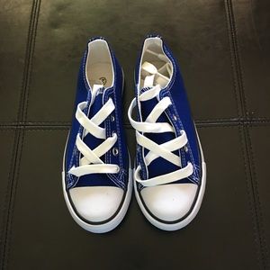 Brand New Blue low top canvas shoes.
